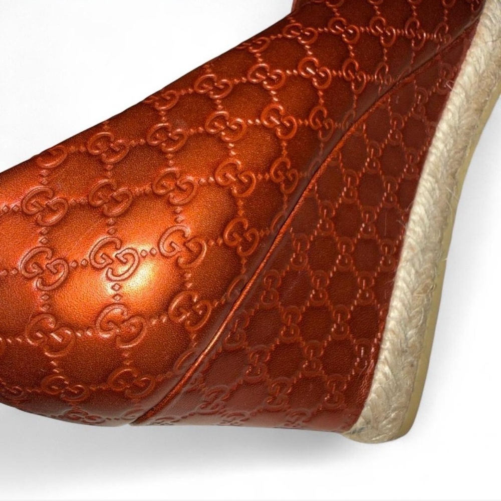Gucci Women's Copper Brown GG Wedges. Size 36 1/2. Used…in pristine condition! - Picture 7 of 10